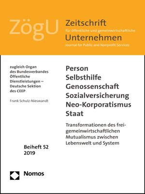 cover image of Person--Selbsthilfe--Genossenschaft--Sozialversicherung--Neo-Korporatismus--Staat